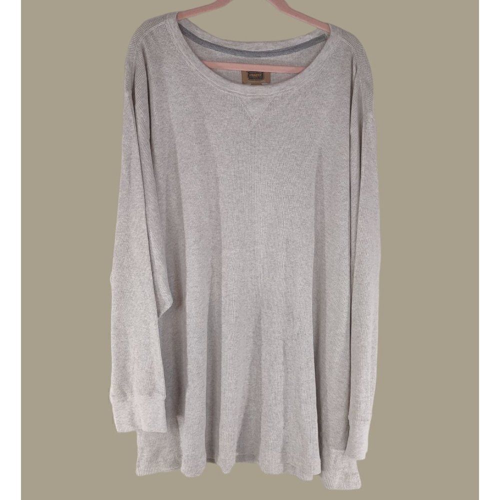 Foundry Light Heather Oatmeal 100% Cotton Long-sleeve Shirt Size 2XL NWT